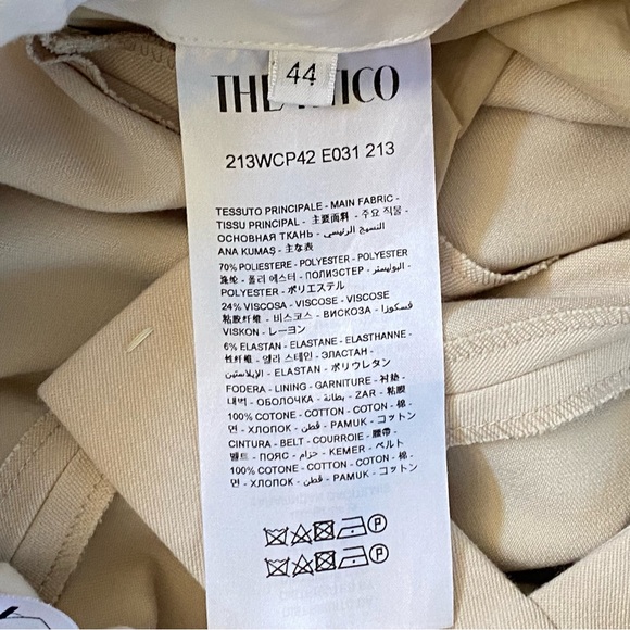 THE ATTICO BEIGE TAN FREJA FRONT SLIT TAILORED TROUSERS PANTS - Picture 11 of 16